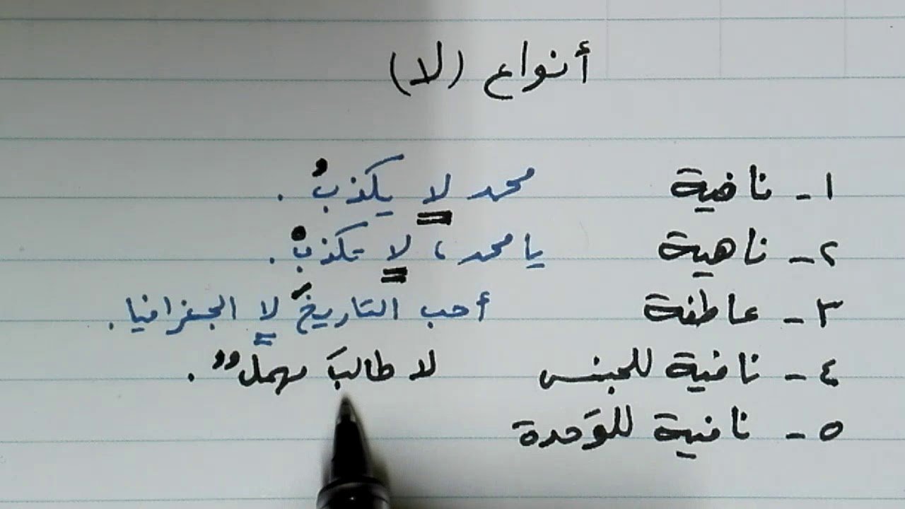 ما هي أنواع لا مع الامثلة | عش العربية للأدب العربي