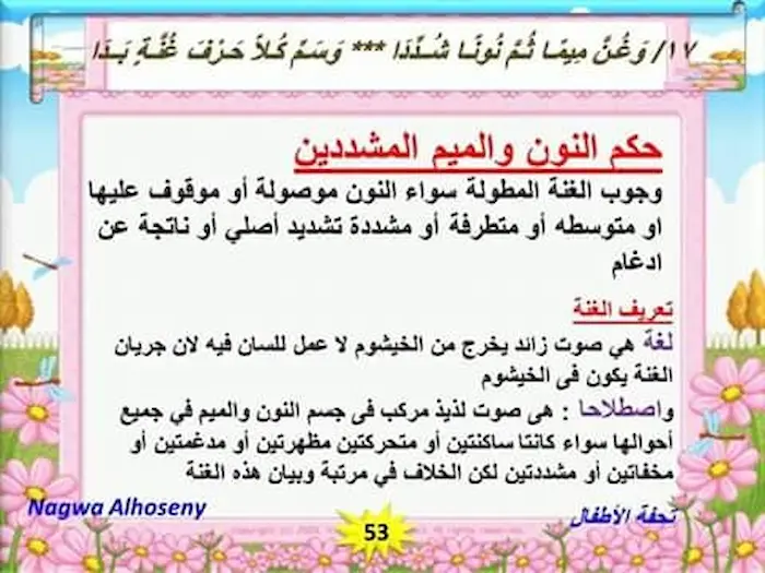حكم النون والميم المشددتين